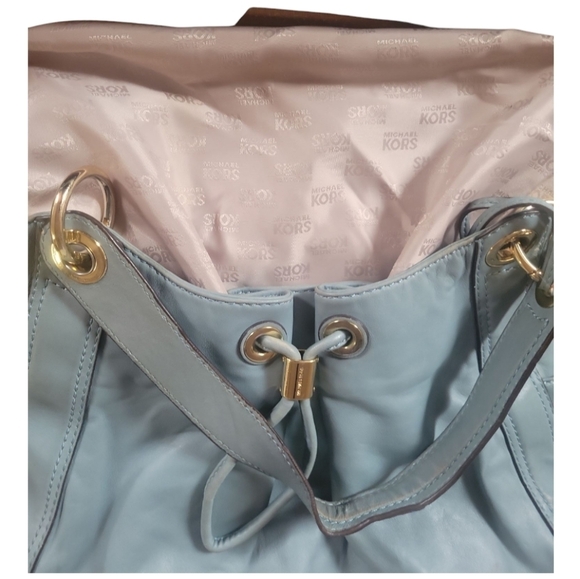 Michael Kors Teal Blue Ludlow Soft Leather Large Women's Bag - Picture 5 of 12